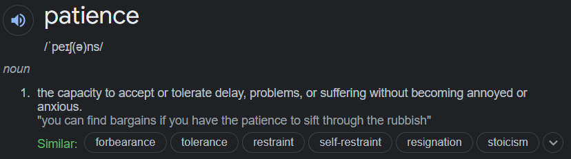 The power of patience | discover Identity #2 1 Patience definition